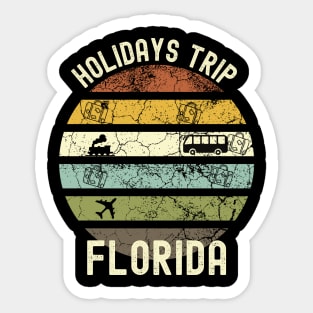 Holidays Trip To Florida, Family Trip To Florida, Road Trip to Florida, Family Reunion in Florida, Holidays in Florida, Vacation in Florida Sticker